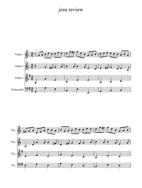 Jesu, Joy of Man's Desiring for String Quartet (Revisited)