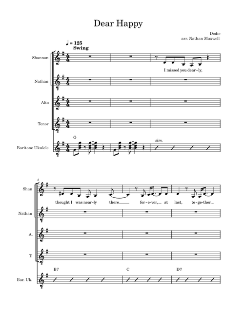 Dear Happy – Dodie (Sketches I arrangement)