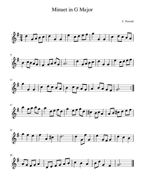 Minuet in G Major