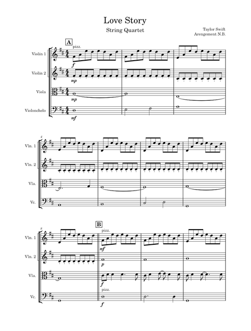 Love Story String Quartet