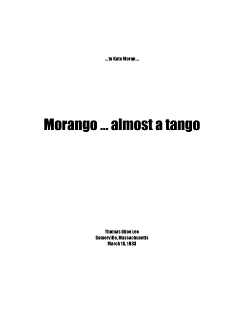Morango ... almost a tango, full score - Thomas Oboe Lee (String Quartet)