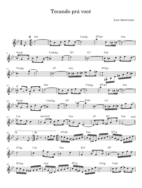 Tocando prá você - Luiz Americano