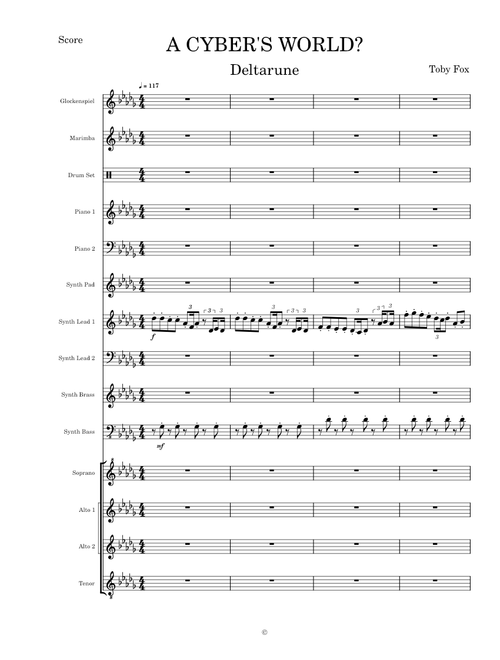 A CYBER'S WORLD? (Deltarune) - Transcribed Score