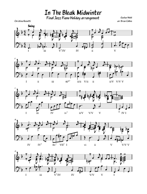 In the bleak midwinter – Gustav T. Holst Jazzified