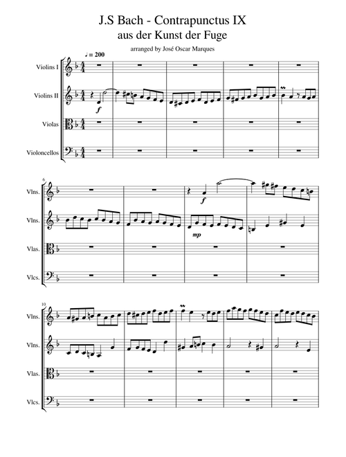 J. S. Bach: Contrapunctus IX (Double Fugue) from the Art of the Fugue