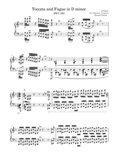 Toccata and Fugue in D minor (Arrangement) – Cryprien Katsaris