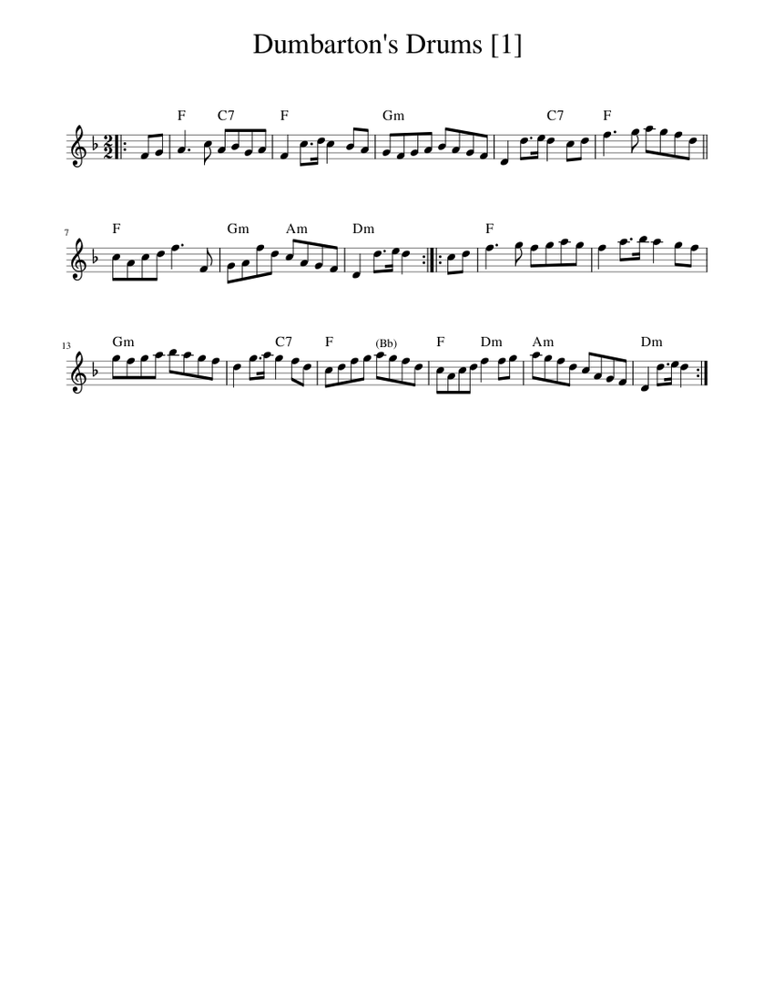 Dumbarton's Drums Sheet music for Piano (Solo)
