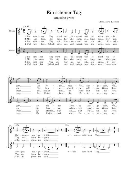 Amazing Grace – Misc Praise Songs Amazing Grace – Ein schöner Tag