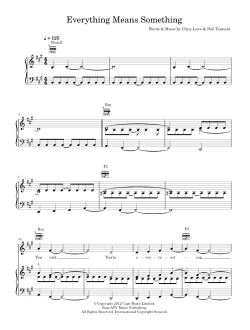 Everything Means Something - Elvis Presley, Michael Buble, The Pet Shop Boys, Willie Nelson (Piano-Vocal-Guitar (Piano Accompaniment))