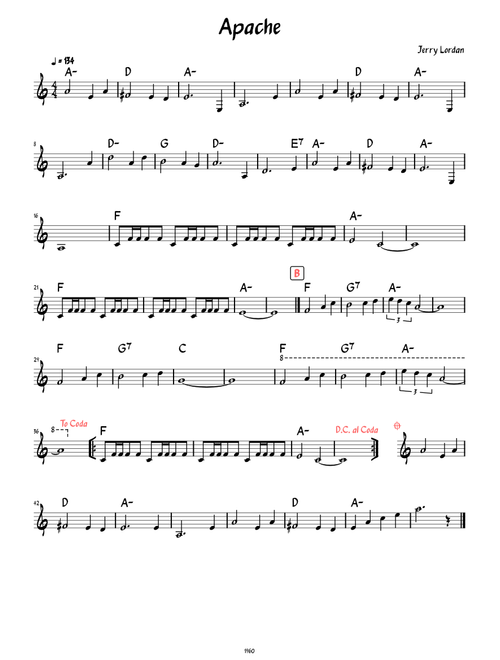 Apache (Lead sheet )
