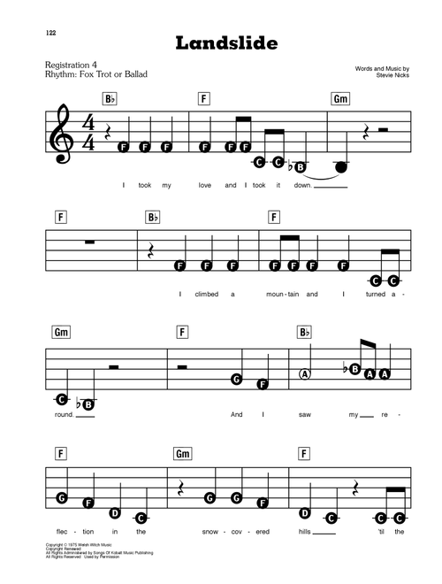 Landslide - Fleetwood Mac (E-Z Play Today)