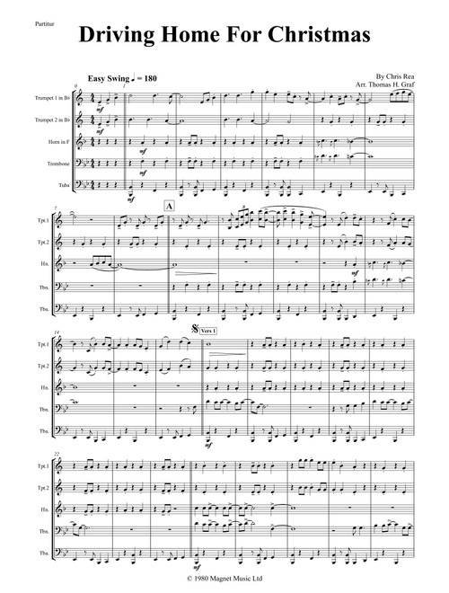 Driving Home For Christmas (Arr. Thomas H. Graf) - Chris Rea (Brass Ensemble)
