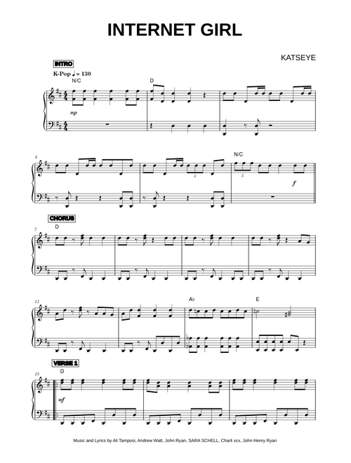 Internet Girl - KATSEYE (Piano)
