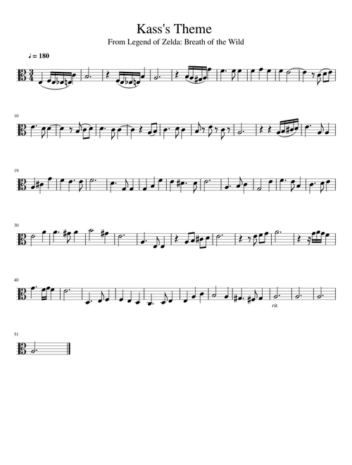 Kass's Theme | Viola Solo