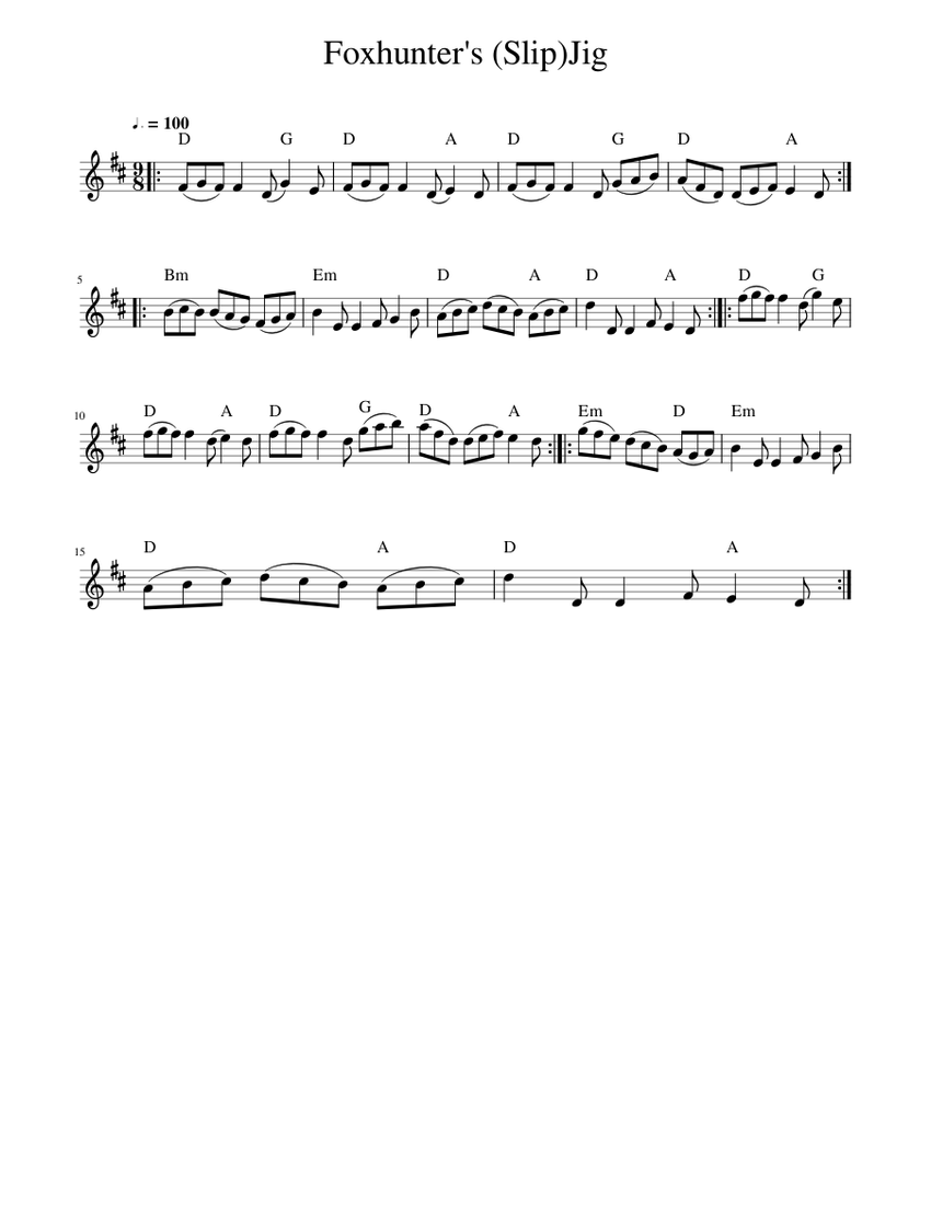 Foxhunter's (Slip)Jig Sheet music for Piano (Solo)