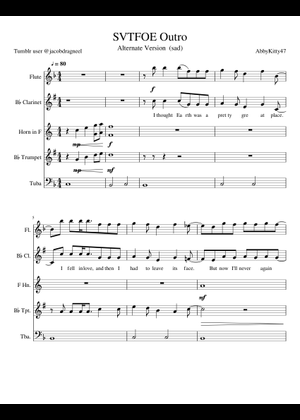Star vs the forces of evil theme song Sheet Music for Piano, Drum group ...