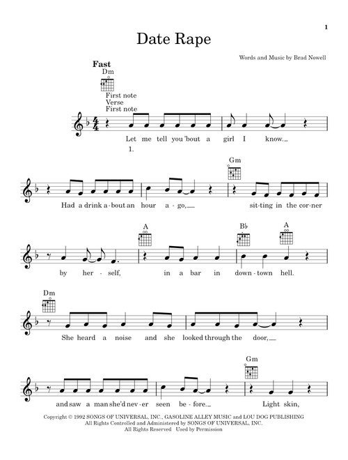 Date Rape - Sublime (Ukulele)