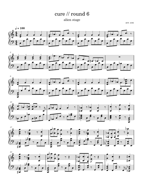 楽譜　New Screen Music Square zion.pikachu | Free sheet music | Download PDF or print on