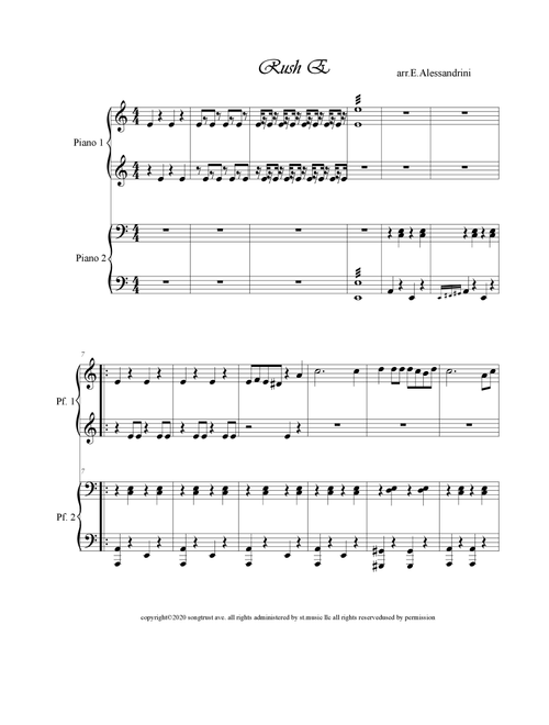 Rush E (Arr. Ester Alessandrini) - Andrew Wrangell (Piano Duet)