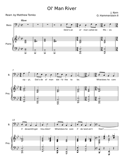 Ol' Man River – J. Kern;O. Hammerstein II