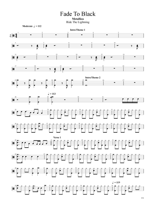 Fade To Black (Arr. Hugo Neves) - Metallica (Drums)