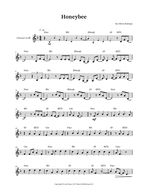 Honeybee (Arr. Glauco Fernandes) - Olivia Rodrigo (Clarinet Solo)