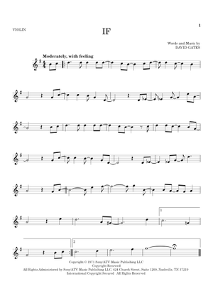 If – Bread Sheet Music for Flute, Oboe, Timpani, Violin & more ...