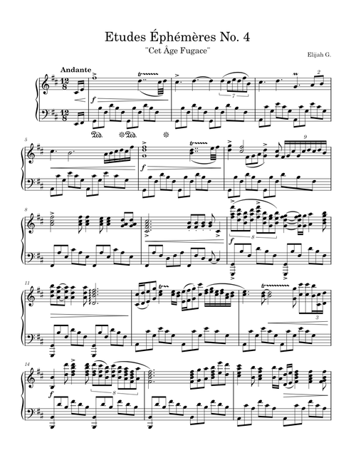Etudes Éphémères No. 4 ~ Cet Âge Fugace