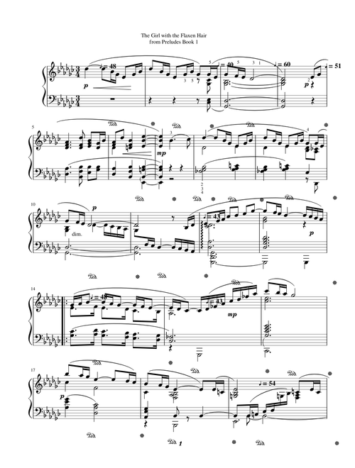 La fille aux cheveux de lin - Claude Debussy