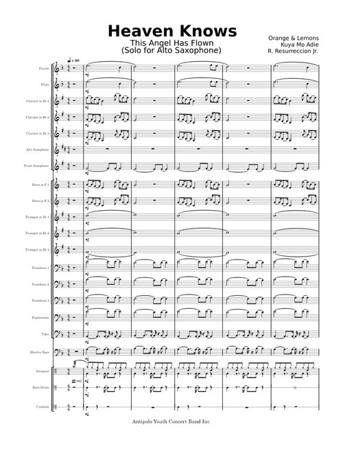 Heaven Knows - Orange & Lemons Arr: Kuya Mo Adie