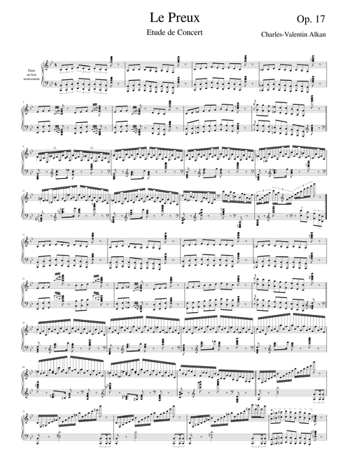 Le Preux, Op.17 – Charles-Valentin Alkan