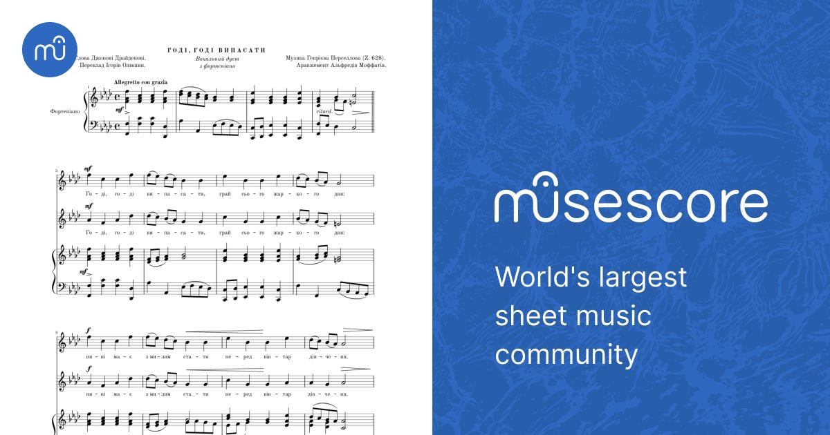 Shepherd, Shepherd, leave decoying, King Arthur, Z. 628, Act 2, No