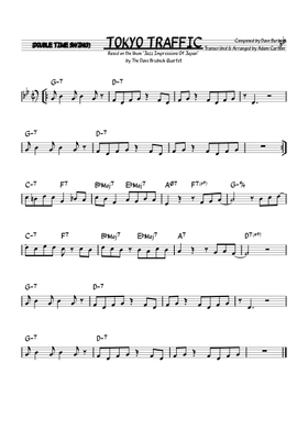 Free Tokyo Traffic by The Dave Brubeck Quartet sheet music