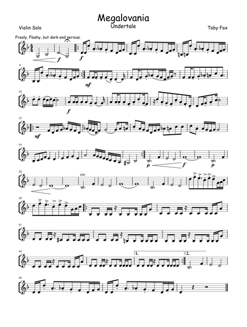 Megalovania Violin Solo