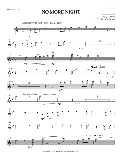 No More Night (Arr. Ken Litton) - Walt Harrah (Full Orchestra)