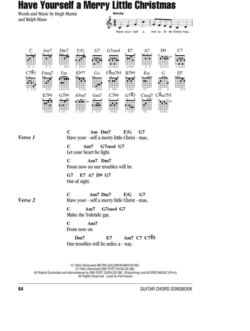 Have Yourself A Merry Little Christmas - Frank Sinatra, Hugh Martin, Ralph Blane (Guitar Chords-Lyrics)