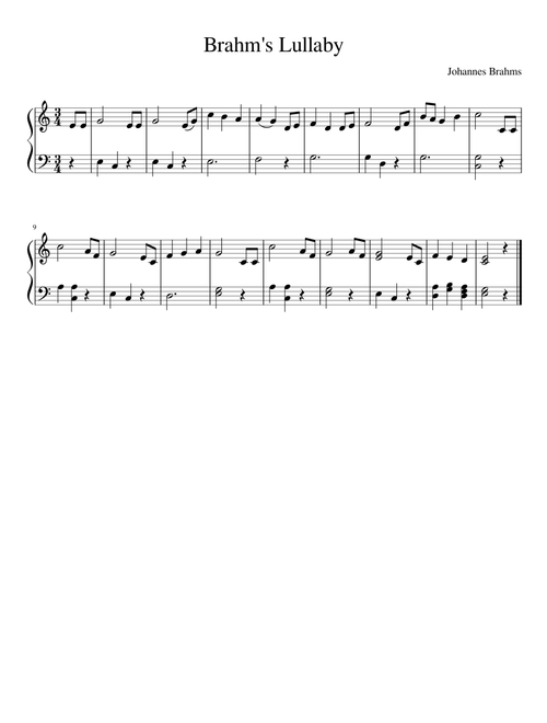Brahms' Lullaby