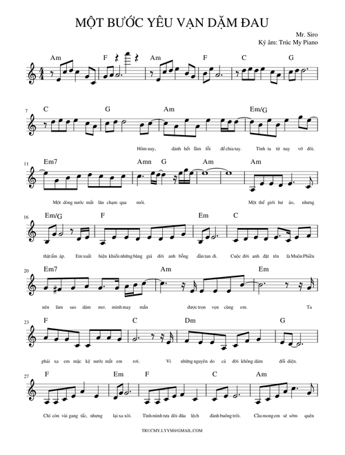 MỘT BƯỚC YÊU VẠN DẶM ĐAU