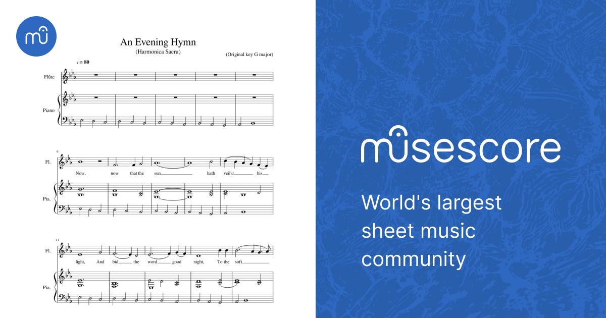 An evening Hymn Sheet Music for Piano, Flute (Solo) | MuseScore.com