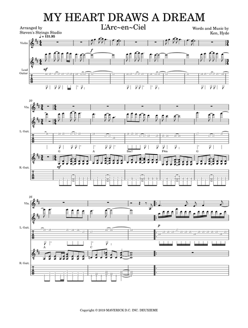 My Heart Draws A Dream - Score Only (Arr. Steven's Strings Studio) - Hyde, Ken (Small Ensemble)