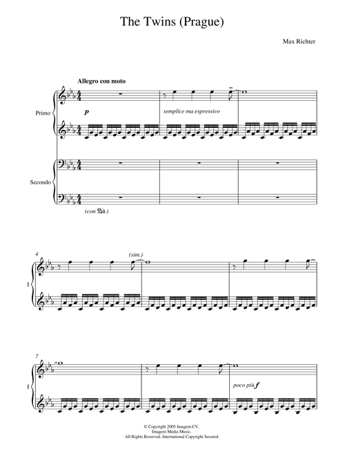 The Twins - Max Richter (Piano Duet)
