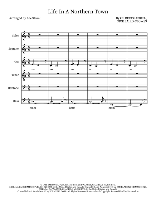 Life In A Northern Town (Arr. Lee Stovall) - Sugarland Featuring Little Big Town & Jake Owen (Choral, SATB)
