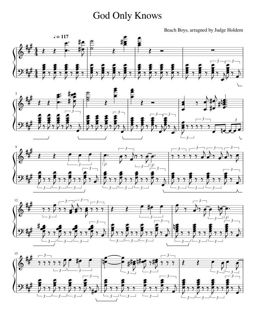 ミュージシャン GOD ONLY KNOWS God only knows - YouTube