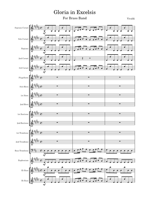 Gloria in D major, RV 589 – Antonio Vivaldi Gloria in Excelsis Brass Band