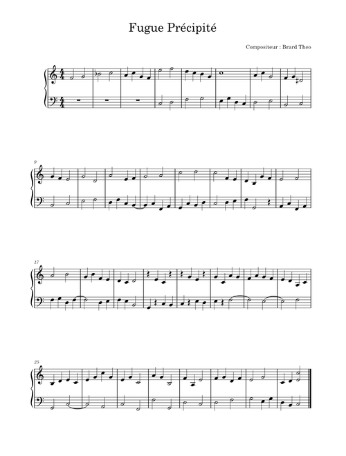Fugue Précipité – Brard Theo