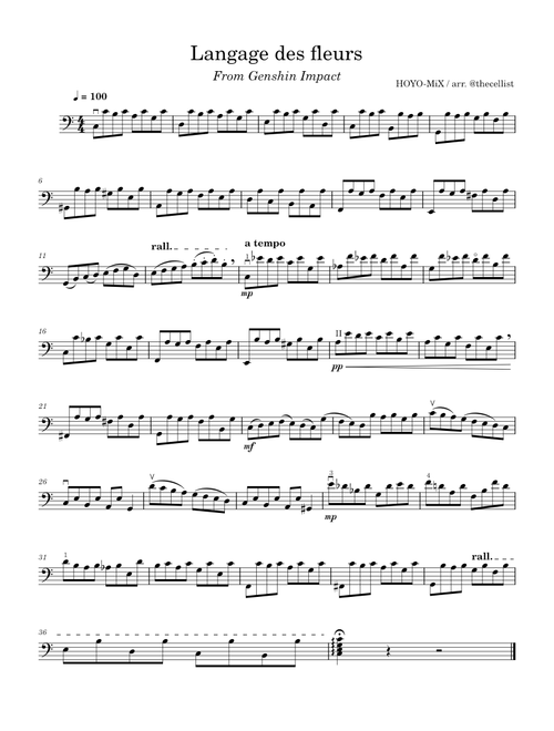 Langage Des Fleurs – Yijun Jiang (HoYo-MiX)