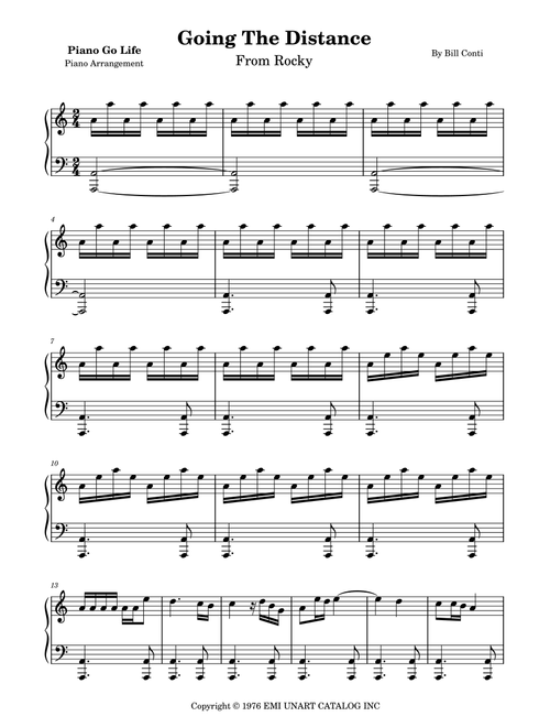 Going The Distance (Arr. Piano Go Life) - Bill Conti (Piano Solo)