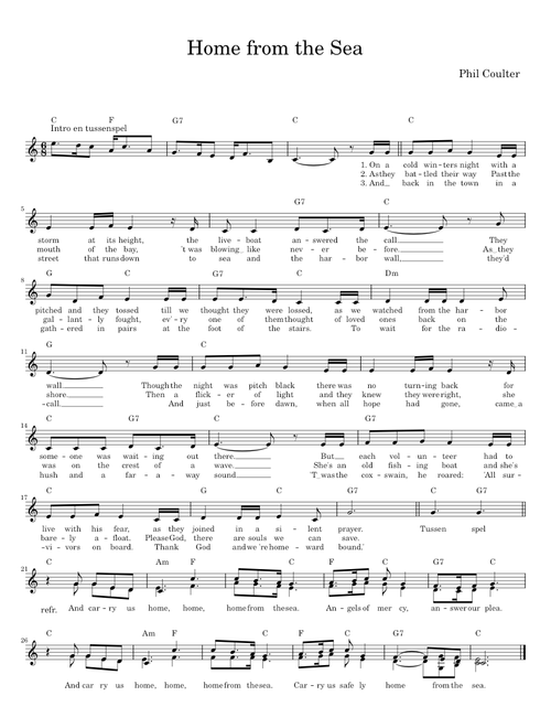 HOME FROM THE SEA - Phil Coulter