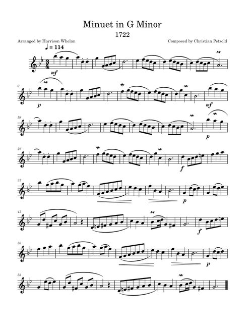 Minuet in G Minor