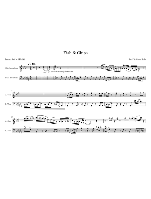 Fish & Chips (Alto Sax & Bass Trombone)